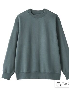 Muji Men's Crewneck Sweatshirt in Smokey Blue